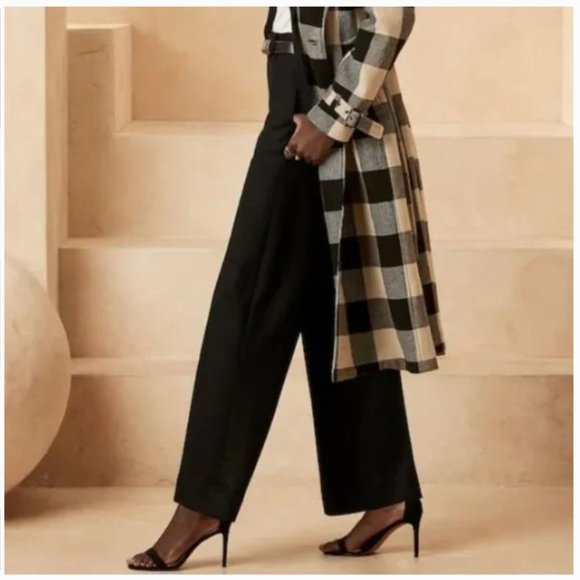 Banana Republic Pants - NWT! Banana Republic High-Rise Wide-Leg Italian Wool-Blend Pant - 2 LONG